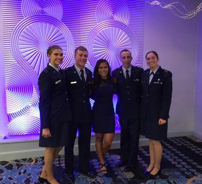 Air Force ROTC cadets at Awards dinner.