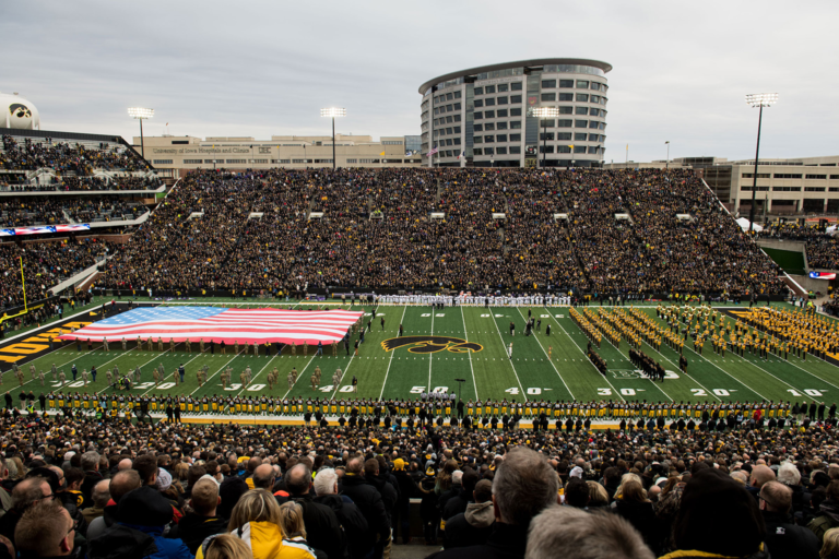 Flag and Color Guard at Kinnick